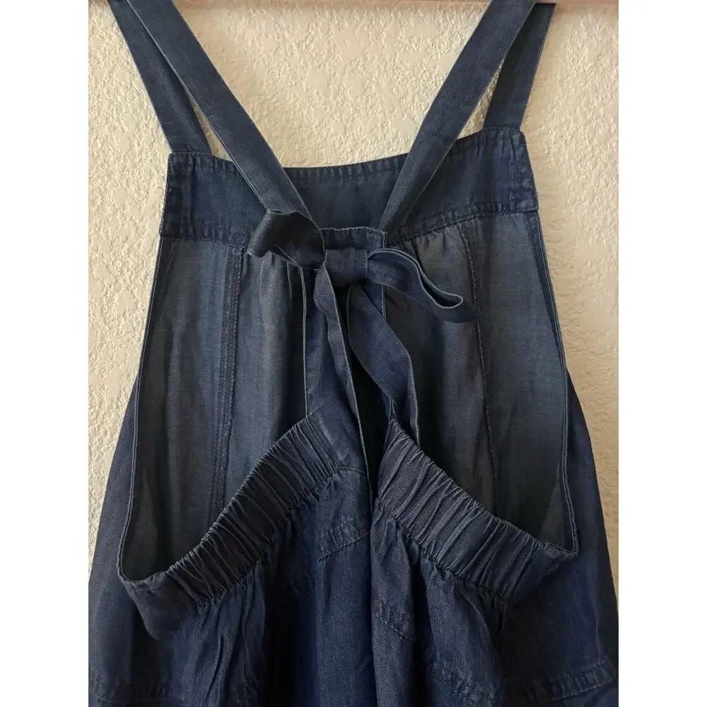 NEW Natural Life Dakota Tie-Back Dress Denim Blue Size Medium NWT Boho Pockets - Picture 6 of 9